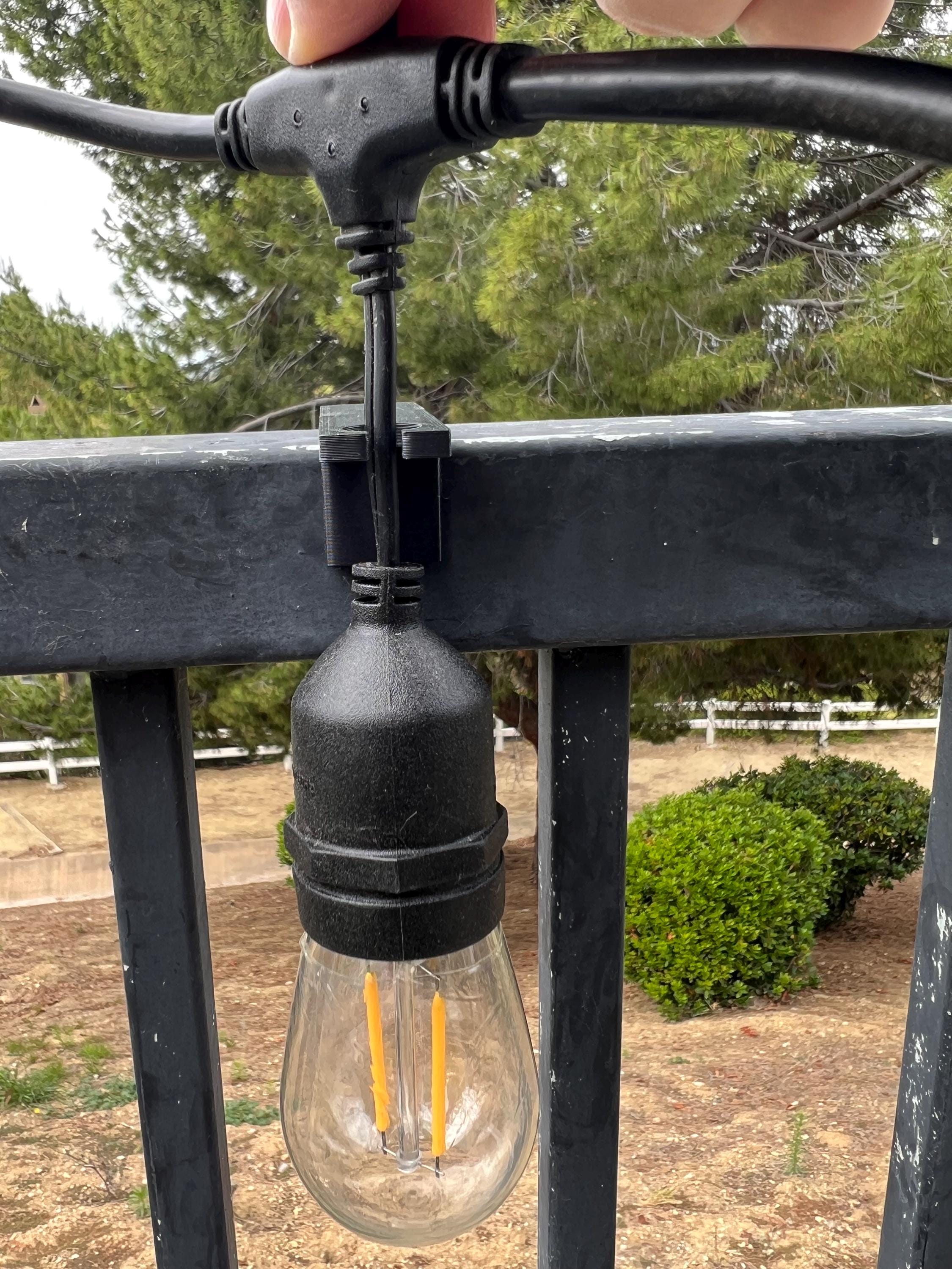 Fence Clips for Hanging Bistro Style String Lights