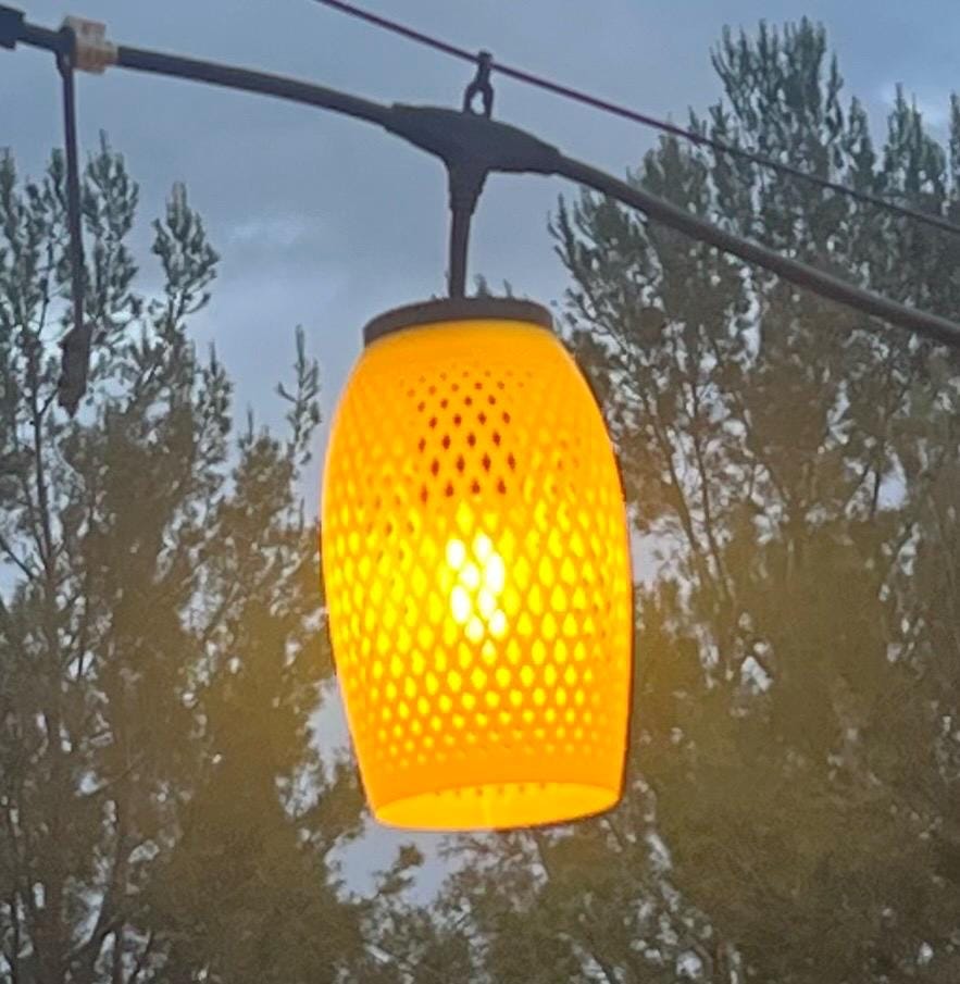 Pendant String Light Lantern Covers | Lattice | 6 Colors