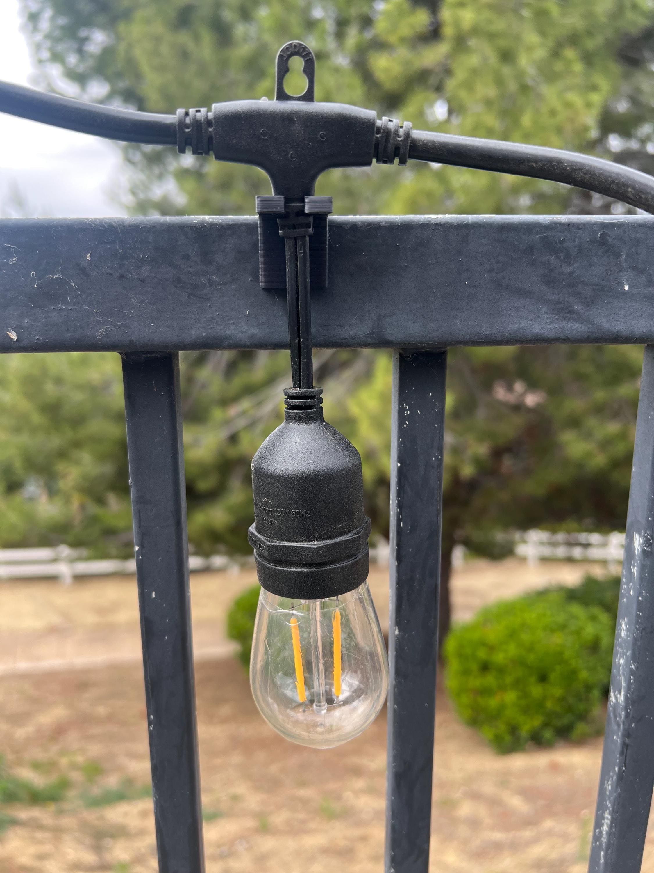Fence Clips for Hanging Bistro Style String Lights