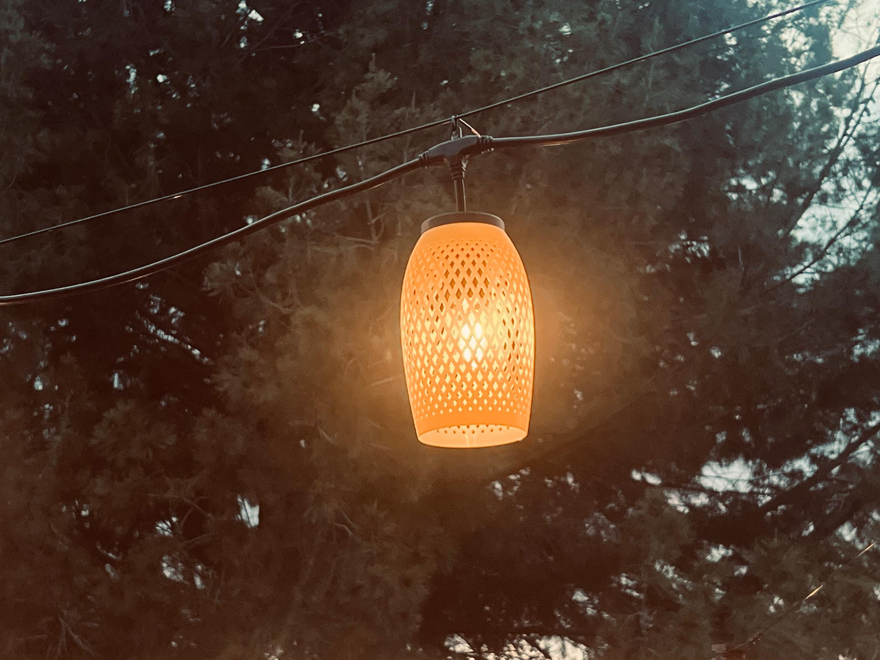 Pendant String Light Lantern Covers | Lattice | 6 Colors