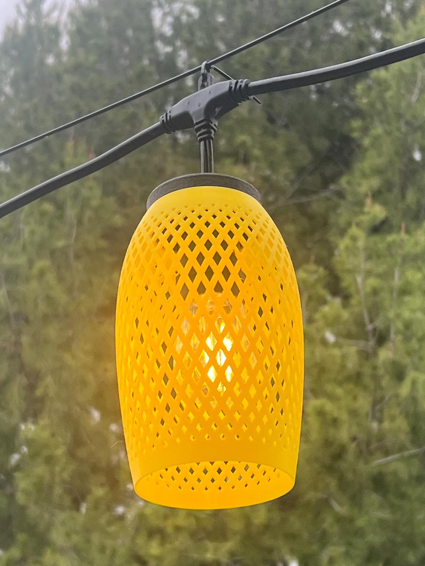 Pendant String Light Lantern Covers | Lattice | 6 Colors