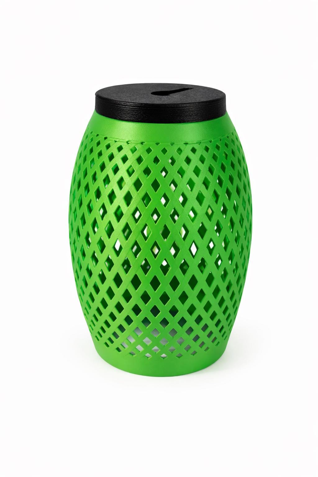 String Light Lantern Covers for Patio — Pendant Weave | Green