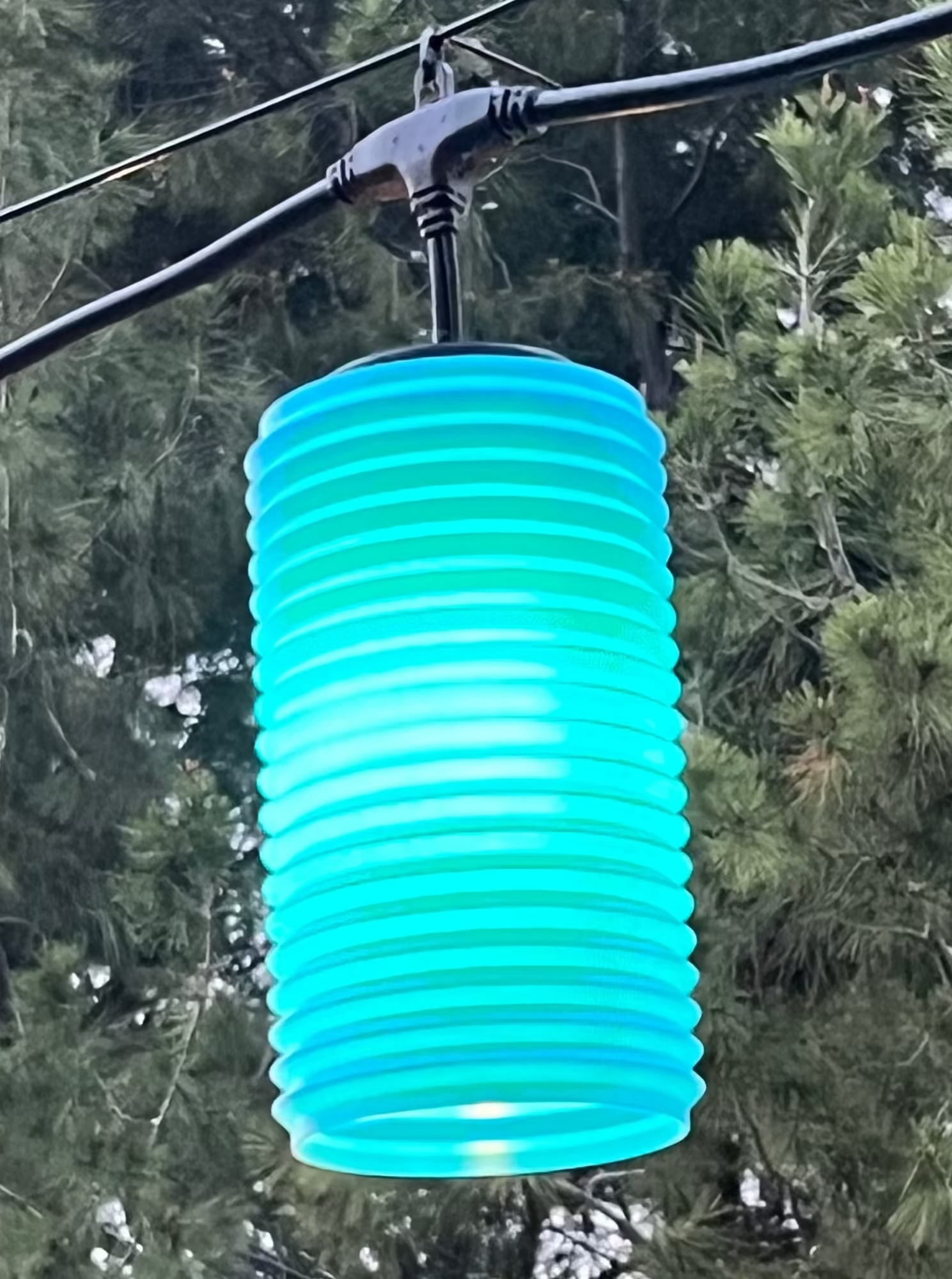 Modern Outdoor String Light Lantern Covers | Shimmer | 6 Colors