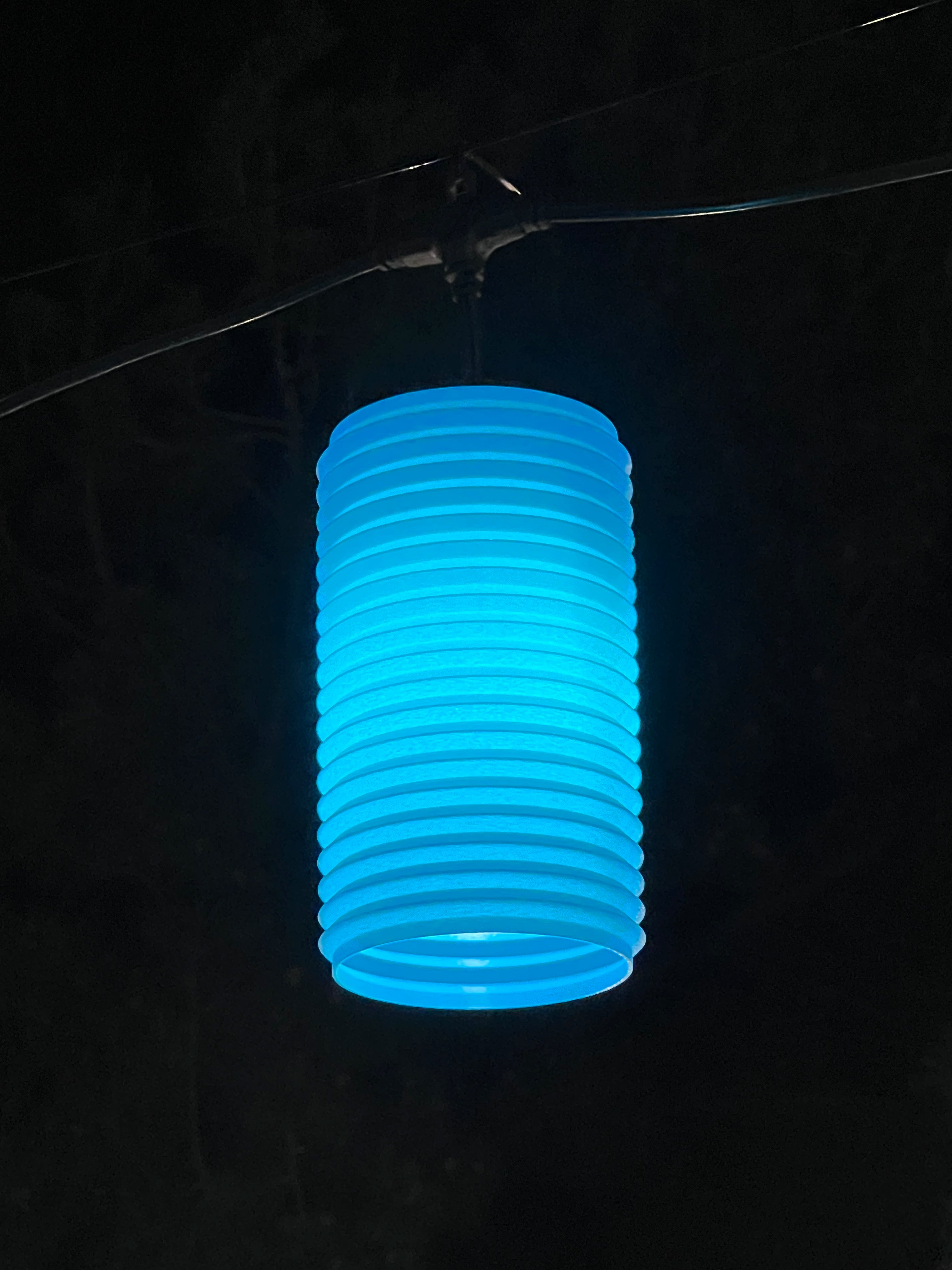Modern Outdoor String Light Lantern Covers | Shimmer | 6 Colors