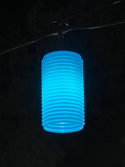 Modern Outdoor String Light Lantern Covers | Shimmer | 6 Colors