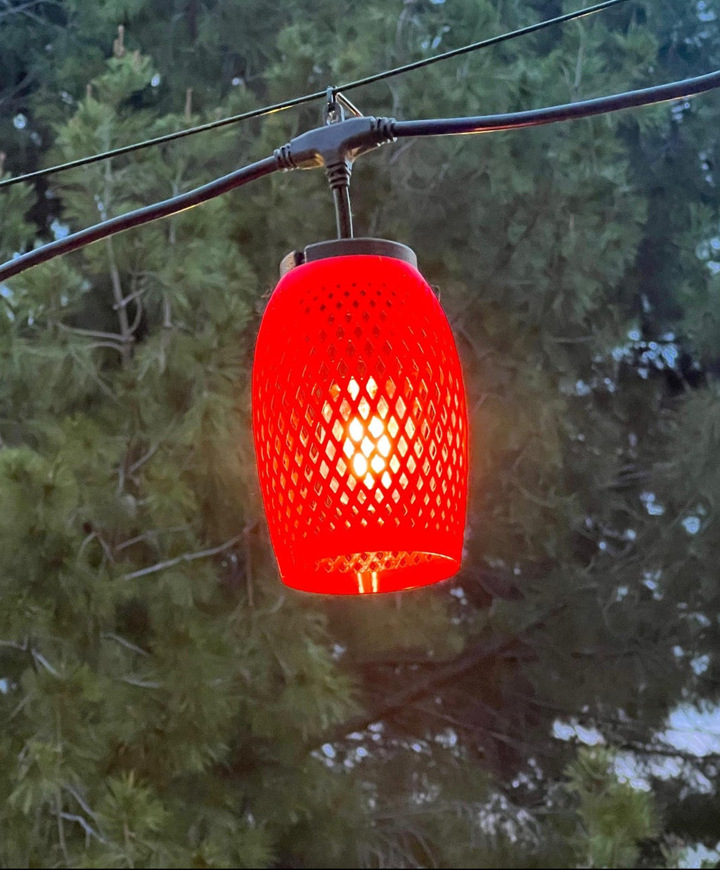 Pendant String Light Lantern Covers | Lattice | 6 Colors