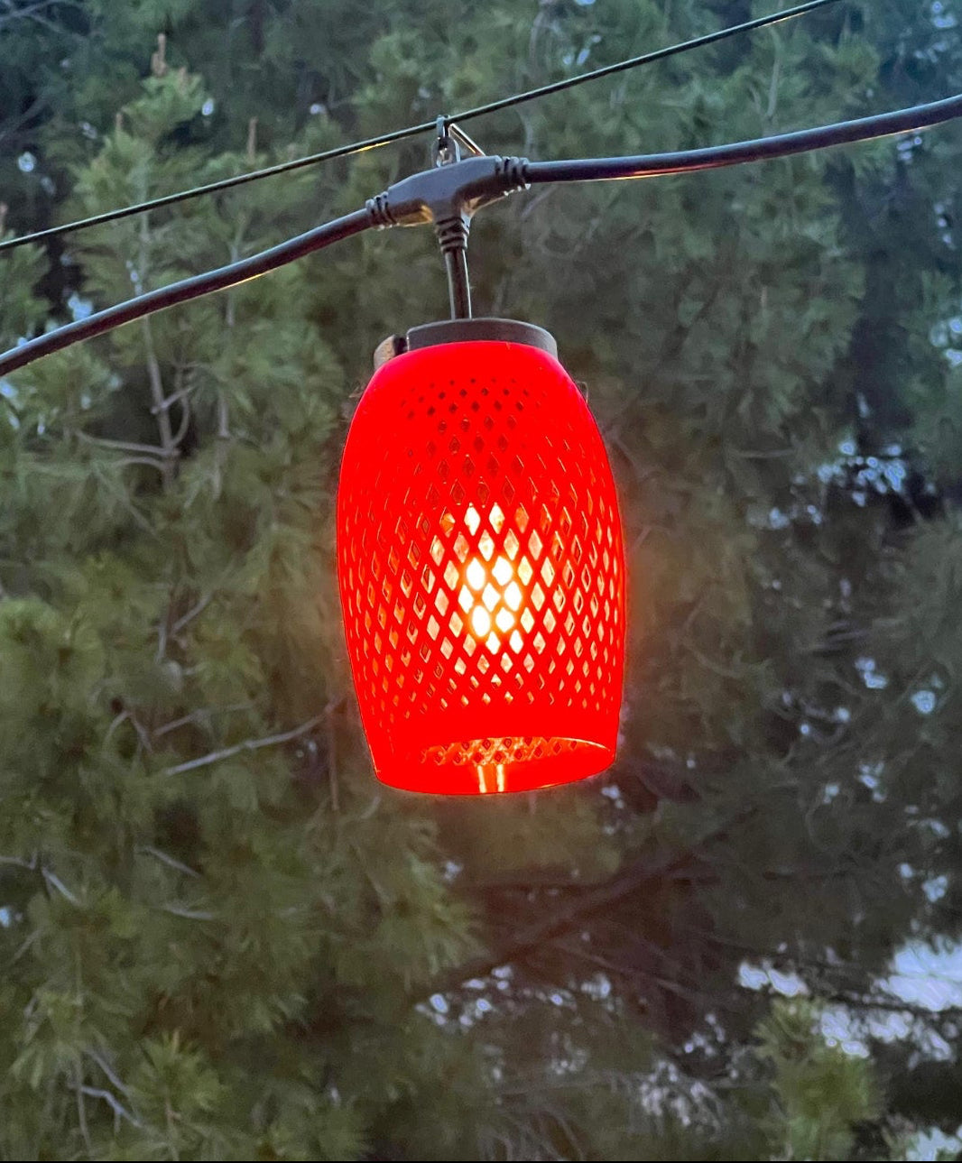 Pendant String Light Lantern Covers | Lattice | 6 Colors